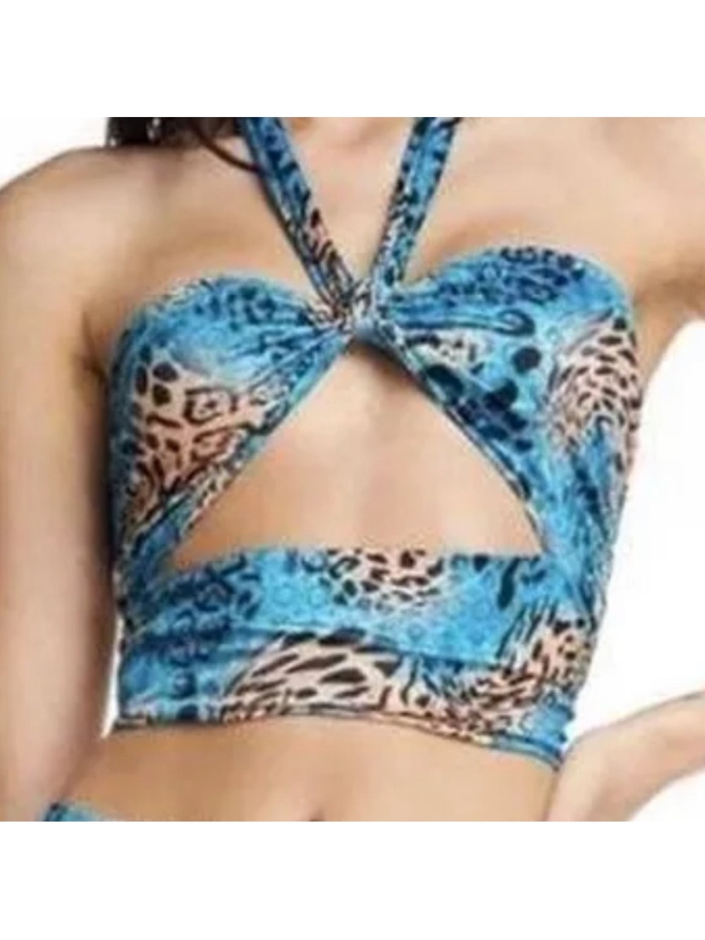 I.am.Gia animal print halter top